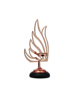Vitale Kuğu Mumluk Bronz 37 cm AK.JE0083