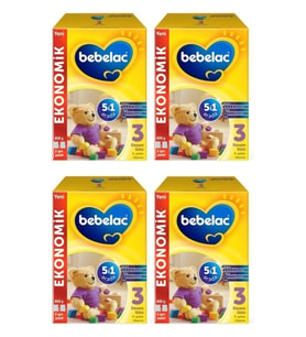 Bebelac 3 Bebek Devam Sütü 800 gr 9-12 Ay x 4 Adet -KOFRE