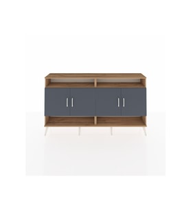 Arges Konsol 6 Raflı 4 Kapaklı 176x30x99 Çam-Antrasit/Çam