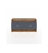 Arges Konsol 6 Raflı 4 Kapaklı 176x30x99 Çam-Antrasit/Çam