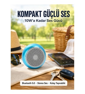 Mey İthalat® Alüminyum Gövdeli Mini Bluetooth Hoparlör – Dayanıklı ve Şık Tasarım Yeni Nesil