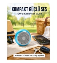 Mey İthalat® Alüminyum Gövdeli Mini Bluetooth Hoparlör – Dayanıklı ve Şık Tasarım Yeni Nesil