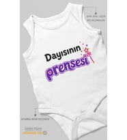 Dayısının Prensesi Sıfır Kol Bebek Zıbını %100 Pamuk