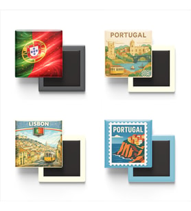 Buzdolap Magnetleri - Portekiz Lizbon - Portugal - 4'lü Set Magneti