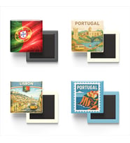 Buzdolap Magnetleri - Portekiz Lizbon - Portugal - 4'lü Set Magneti