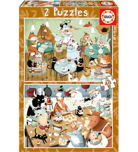 Educa 4-6 Yaş 2x48 Parça Orman Masalları Puzzle - Erkek Çocuk Karton Puzzle