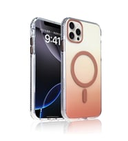 Apple iPhone 15 Pro Max Kılıf M-safe Şarj Özellikli Transparan Renk Geçişli Zore Toros Kapak