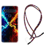 TCL 10L 10 Plus 10SE 20E 20SE 30 L7 Kılıf Boyun Asklı Rasta Silikon Red Blue Leon 1714