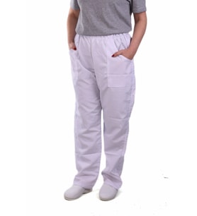 ESER - Alpaka Pantolon - Beli Lastikli - Beyaz