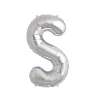 Nedi Folyo Balon 100 Cm Harf Şişirilmemiş Gümüş (S Harfi)