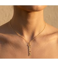 İsminize Özel Modern Dikey Kolye Şık Hediye