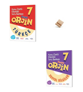 Orjin 7. Sınıf Maarif Türkçe ve Sosyal Konu Özetli Etkinlikli Soru Bankası + Telefon standı