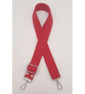 Angel Çanta Aksesuar Pamuklu Kolon 120X3 Cm Kırmızı Gümüş Metalli