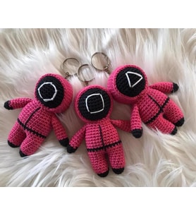 Squid Game Amigurumi Organik Anahtarlık Oyuncak
