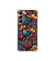 PrintiFy Samsung Galaxy S22 ile Uyumlu Düşlerin Dansı Serisi Çiçeklerin Dansı Tasarımlı Uv Baskılı Köşe Korumalı Antişok Kılıf