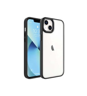 Apple iPhone 14 Plus Uyumlu Kılıf Zore Krom Kapak (Siyah)