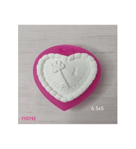 YY0742 Anahtar ve Kilitli Kalp Silikon Kalıp
