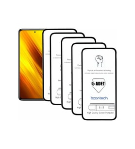 Poco X3 Nfc İle Uyumlu Ekran Koruyucu Tam Kaplayan 5li Set