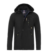 Kürklü Su ve Rüzgar Geçirmez Siyah Softshell Kışlık Erkek Mont (Siyah)