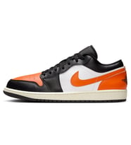 Nike Air Jordan 1 Low Leather Sneaker Hakiki Deri Unisex Günlük Spor Ayakkabı Siyah-Turuncu