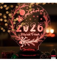 Noel 2026 Yeni Yıl 3D LED Lamba  Özel Yılbaşı Hediyesi - LoveLamp