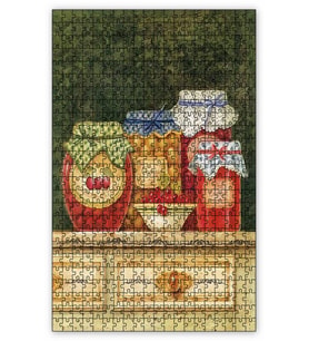 Cakapuzzle Vintage Reçel Kavanozları Puzzle Yapboz MDF (Ahşap) (120 Parça)