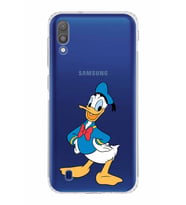 Samsung Galaxy M10  Kamera Korumalı Kapak Donald Duck Tasarımlı  Şeffaf  Kılıf