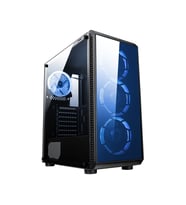 Omyvera 192-6 4X Blue Fan Usb 2.0 250W 300W Matx Gaming Bilgisayar Kasası