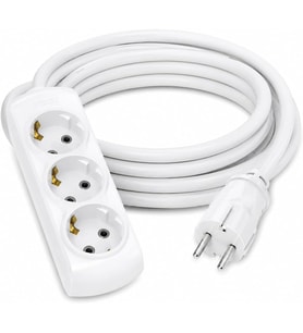2 Metre Uzatma Kablosu, Topraklı Elektrik Uzatma Kablosu, Dayanıklı PVC Kablolu Güç Uzatma Kablosu, Ev, Ofis, Mutfak, Salon, Çocuk Odası ve Çalışma Alanları İçin, Elektrikli Ev Aletleri