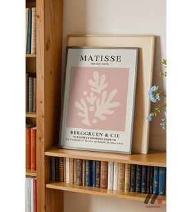 Matisse The Cut-Outs Pembe, Siyah Çerçeveli Duvar Tablosu - Sanatsever Hediyesi