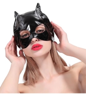 ETSMagaza Fetish Fantasy Cat Mask Deri Kedi Kız Maskesi
