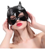 ETSMagaza Fetish Fantasy Cat Mask Deri Kedi Kız Maskesi