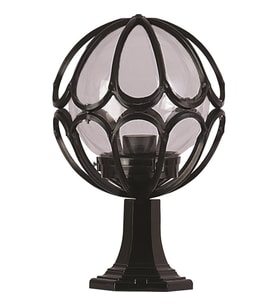 AVONNI BSU-68081-BSY-M1-KOP Siyah Boyalı Dış Mekan Aydınlatma E27 Aluminyum Akrilik Cam 25cm