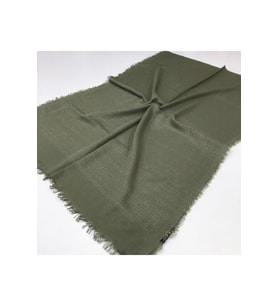 Düz Renk Cotton Seri Şal Eşarp Askısı ile Birlikte 75x200 cm Yeşil-75x200