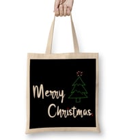 Yılbaşı Yeni Yıl Konseptli Merry Christmas 020 Bez Çanta Uzun Saplı