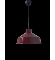 Retro Metal Bordo Dekoratif Ruktik Tekli Sarkıt Kafe Mutfak Aydınlatma Çap:30 cm