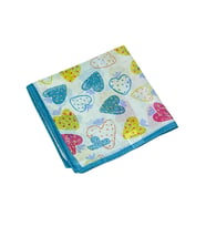 Valino Soft Pamuk Çocuk Desenli Eşarp 70x70 cm (İndigo)