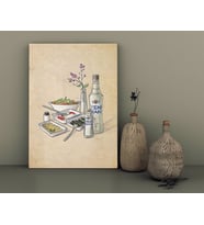 BK Home Rakı Tasarımlı Kanvas Tablo-2