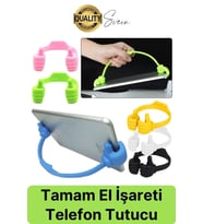Sevimli 2 El Ayarlı Dikey Yatay Baş Parmak Şekilli Dekoratif Tablet Ekran Tutucu Mobil Masaüstü