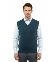 Erkek V Yaka Süveter Çelik Örgü Regular Kalıp 5200H BGL-ST04962