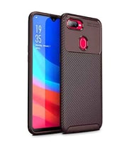 Oppo Rx17 Neo Karbon Desenli Negro Silikon Kılıf (Kahverengi)