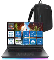 Asus Rog Strix G16 G614FR-S5111 Amd Ryzen 9 9955HX Aı 64GB GB 1tb Ssd+1tbssd 12GB/RTX5070Tİ Gddr7 140W 16" 2.5k 2560X1600 Wqxga 240HZ 3ms 500NİTS WINDOWS11HOME Gaming Laptop WS5111H28+ZETTAÇANTA