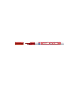 Edding Markör Boya 1-2 MM Kırmızı Yuvarlak Uçlu Dekor Boya Kalemi (10 Lu Paket)