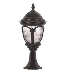 AVONNI BSU-68052-BSY Siyah Boyalı Dış Mekan Aydınlatma E27 Aluminyum Polikarbon Cam 25cm