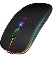 Reidan Siyah Fare Bluetooth Ve Wife Şarjlı Kablosuz Mouse 800/1200/1600dpi 2.4ghz Rgb