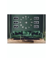 Eha Lazer SAAT + 6 LI TABLO BİRLİKTE (Siyah Gümüş)