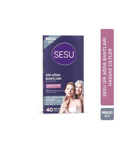 Sesu Maxi Set Tum Vucut ve Yuz Bolgesi Sir Agda Bantları Hassas Ciltler 40 Adet