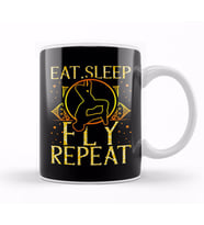 Eat Sleep Fly Repeat Aerial Yoga Silks Kupa Bardak Porselen