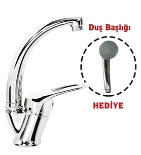 Mix Kuğu Banyo Batarya + Duş Başlığı Hediyeli