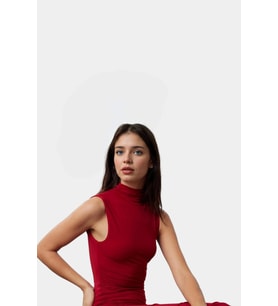 Örme Kumaş Bodycon Maxi Elbise Dik Yaka Günlük Casual Seçkin Malzeme Yüksek Kalite Dayanıklı